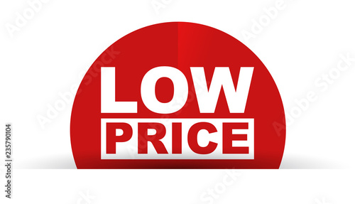 red vector banner low price