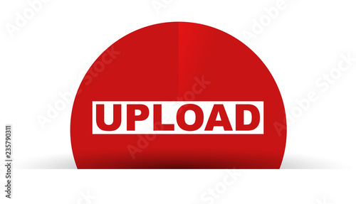 red vector banner upload