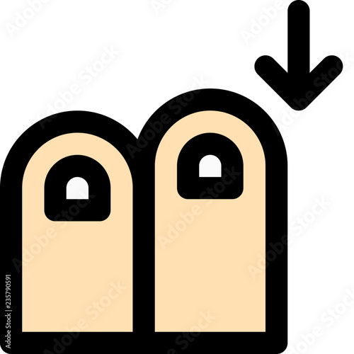 Slide down with two fingers