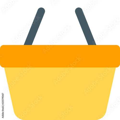 Shopping basket isolated