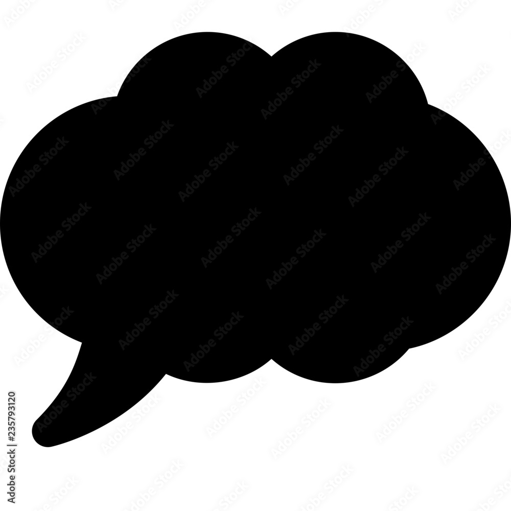 Cloud shape chat bubble Cloud shape chat bubble