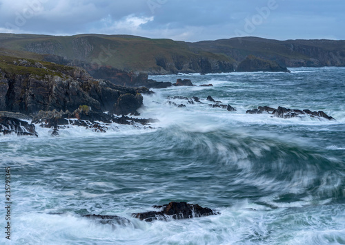 Wave action off the North Sea, near Swordly, North Coast of Scotland