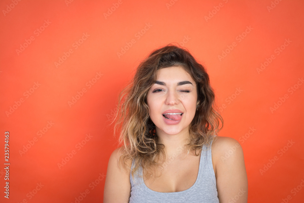 Positive young woman Positive young woman