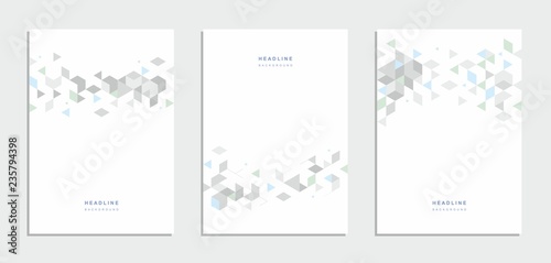 Abstract geometric technological brochure, flyer, background.