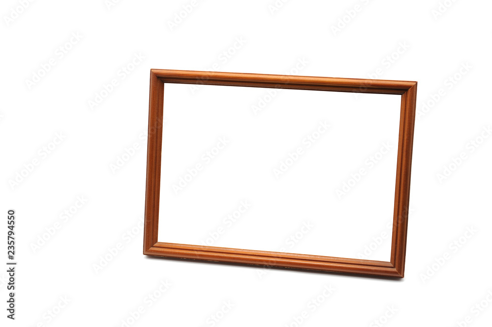 Antique wooden photo frame on an isolated white background Antique wooden photo frame on an isolated white background