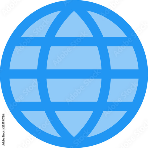 Grid earth globe