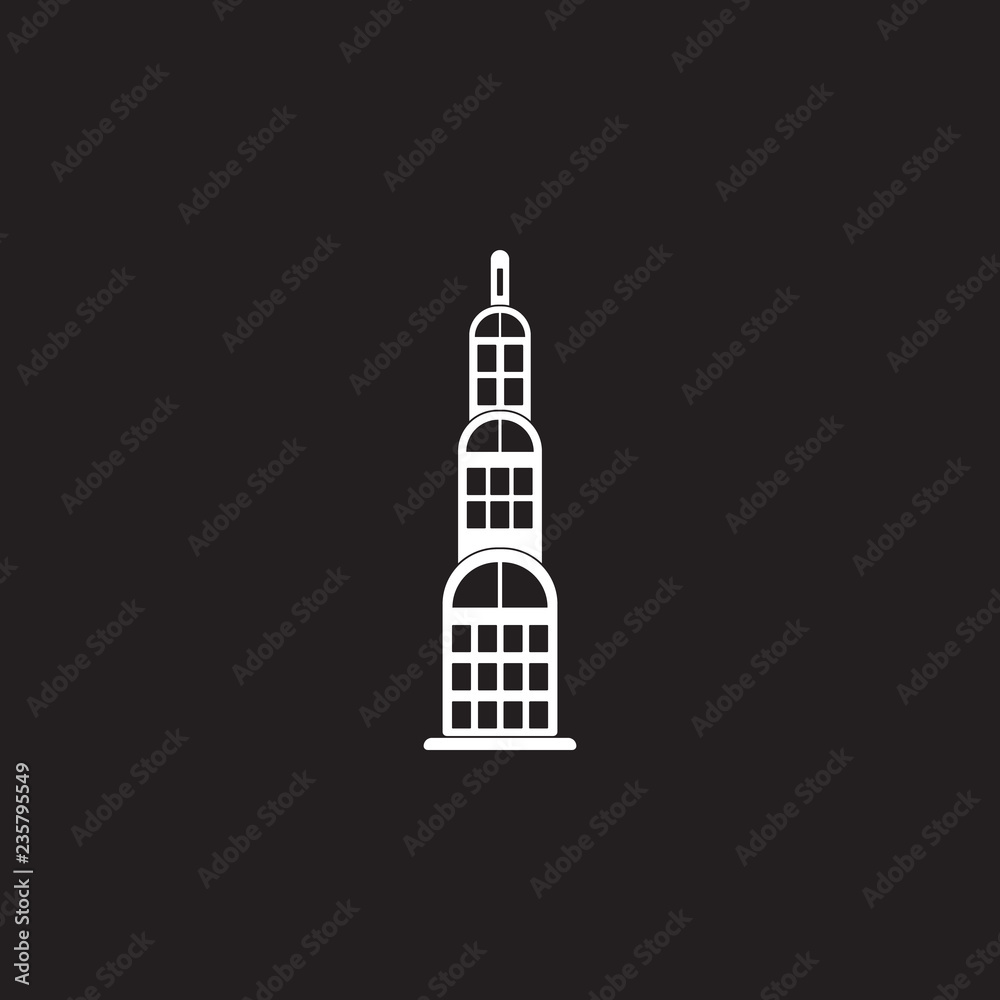 skyscraper building icon. Simple element illustration. skyscraper building symbol design template. Can be used for web and mobile