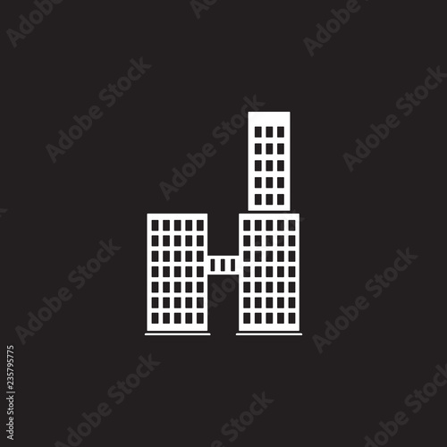 skyscraper building icon. Simple element illustration. skyscraper building symbol design template. Can be used for web and mobile