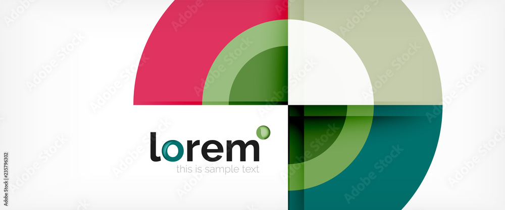 Modern geometric circles abstract background, colorful round shapes with shadow effects Modern geometric circles abstract background, colorful round shapes with shadow effects