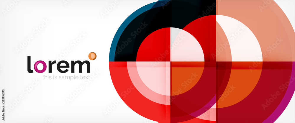 Modern geometric circles abstract background, colorful round shapes with shadow effects Modern geometric circles abstract background, colorful round shapes with shadow effects