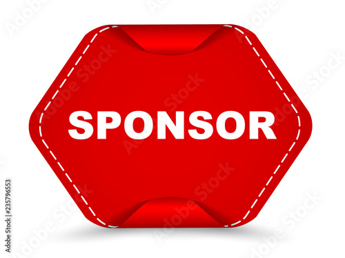 red vector banner sponsor