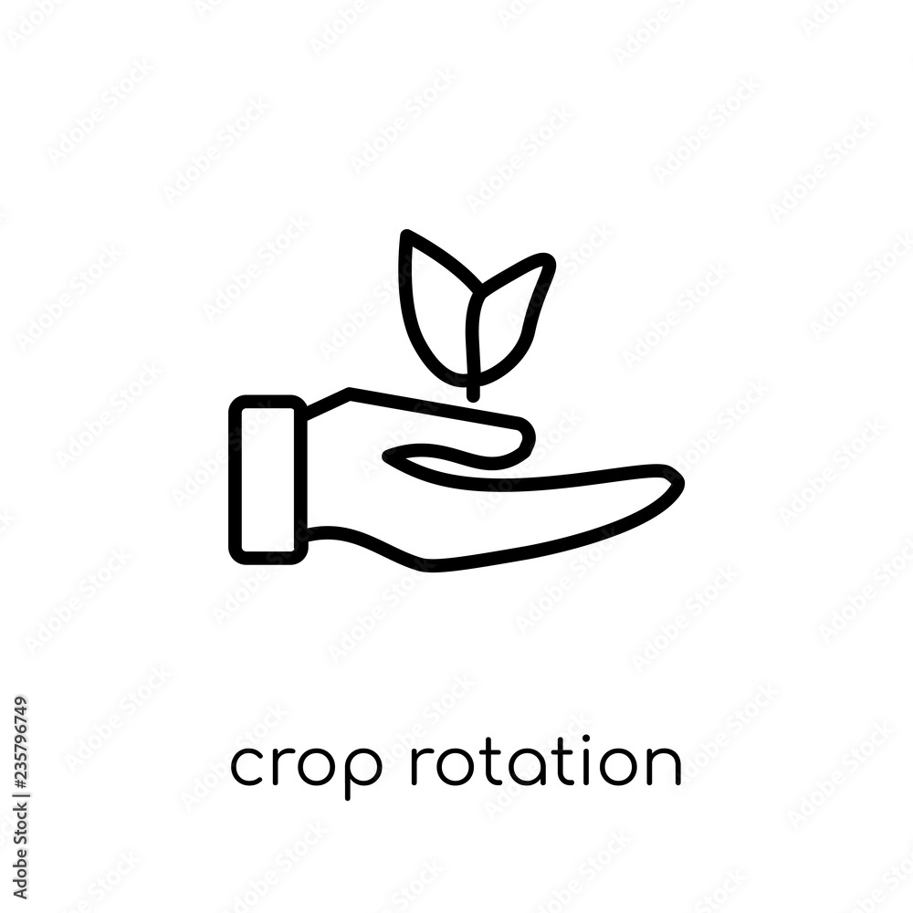 Fototapeta premium crop rotation icon from Agriculture, Farming and Gardening colle