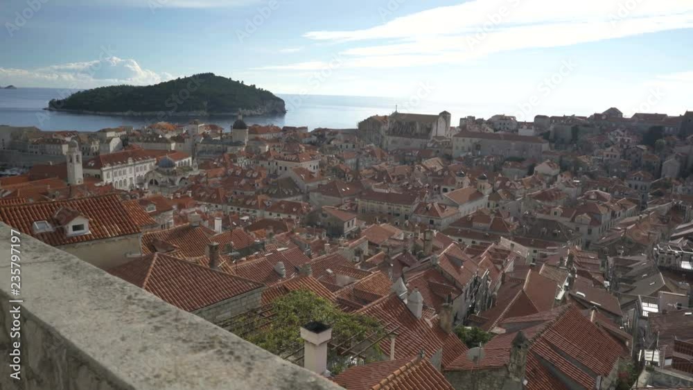 Old town Dubrovnik on sunny day view from the city wall Old town Dubrovnik on sunny day view from the city wall