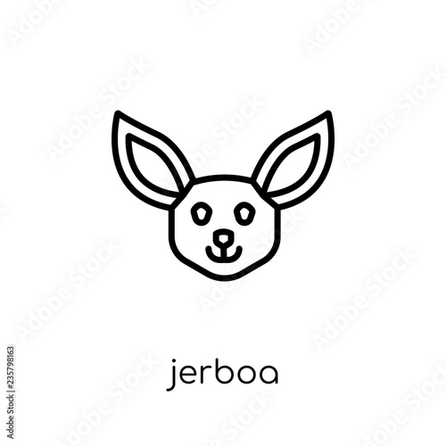 Jerboa icon. Trendy modern flat linear vector Jerboa icon on white background from thin line animals collection © t-vector-icons
