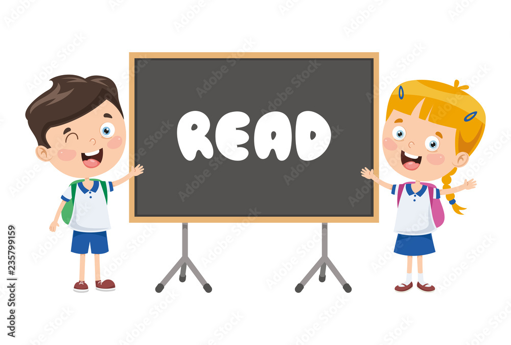 Vector Illustration Of Cartoon Students Vector Illustration Of Cartoon Students