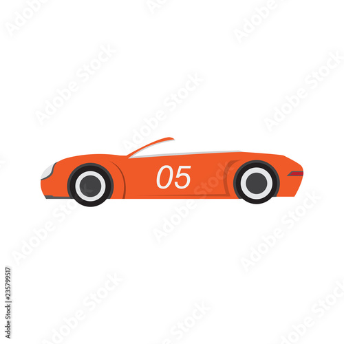 Side view of a racing car. Vector illustration design © lar01joka