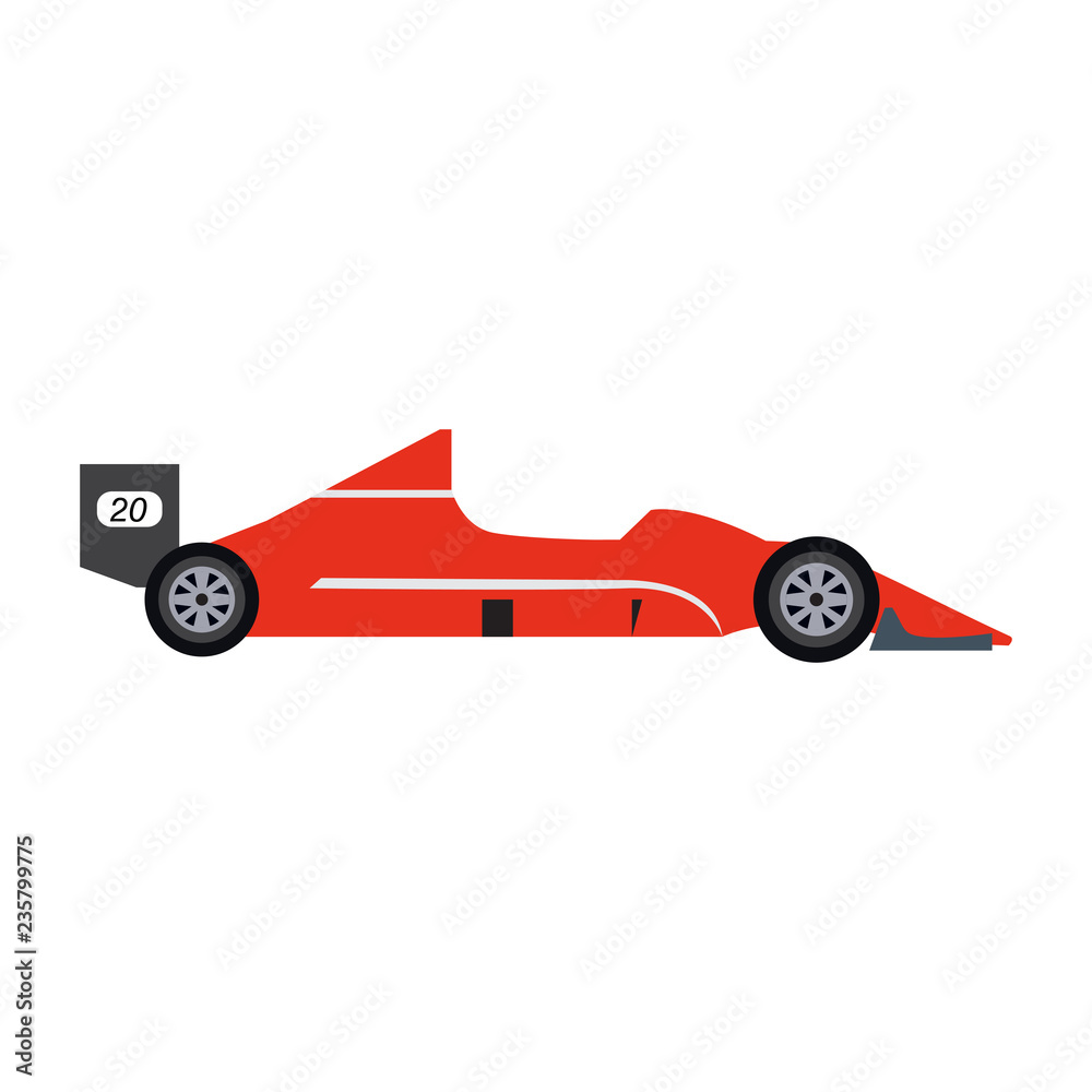 Side view of a racing car. Vector illustration design