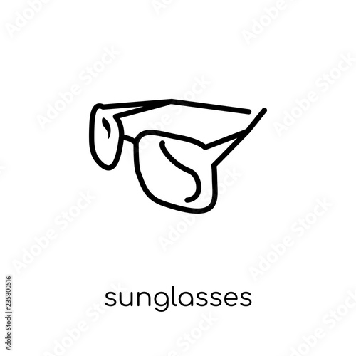 Sunglasses icon. Trendy modern flat linear vector Sunglasses icon on white background from thin line Architecture and Travel collection