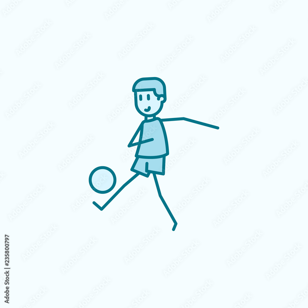 soccer player with ball field outline icon. Element of soccer player icon. Thin line icon for website design and development, app development. Premium icon soccer player with ball field outline icon. Element of soccer player icon. Thin line icon for website design and development, app development. Premium icon