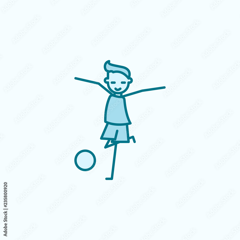 soccer player with ball field outline icon. Element of soccer player icon. Thin line icon for website design and development, app development. Premium icon soccer player with ball field outline icon. Element of soccer player icon. Thin line icon for website design and development, app development. Premium icon