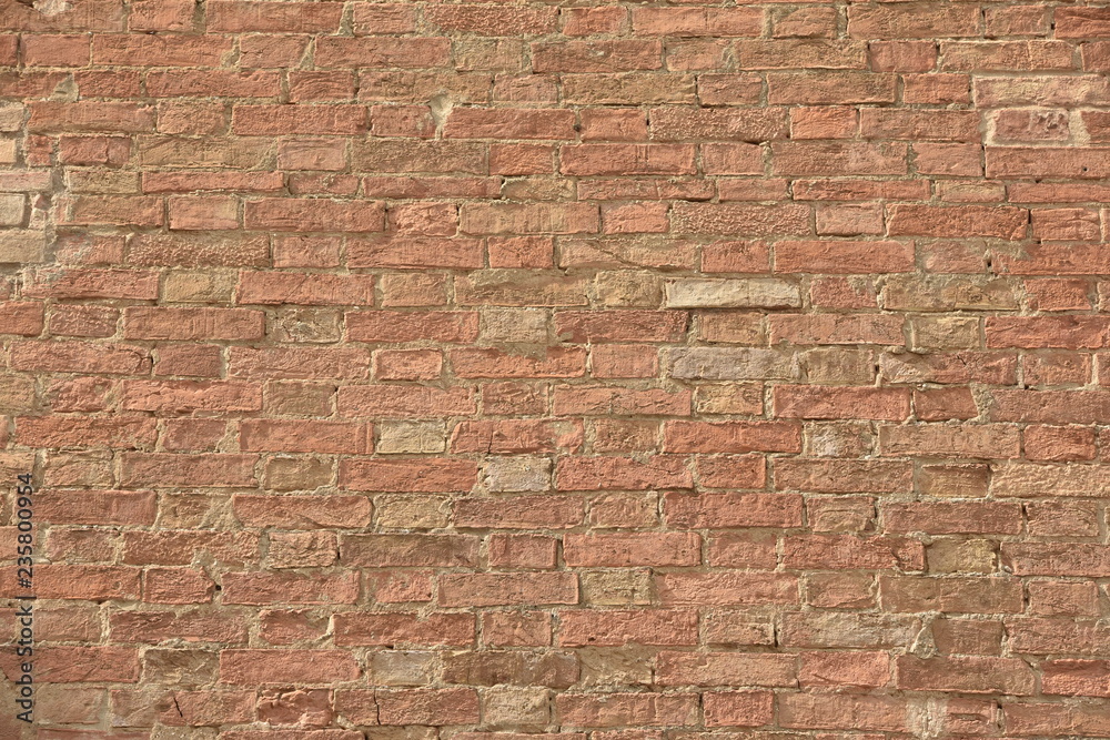 Fototapeta premium old red brick wall background