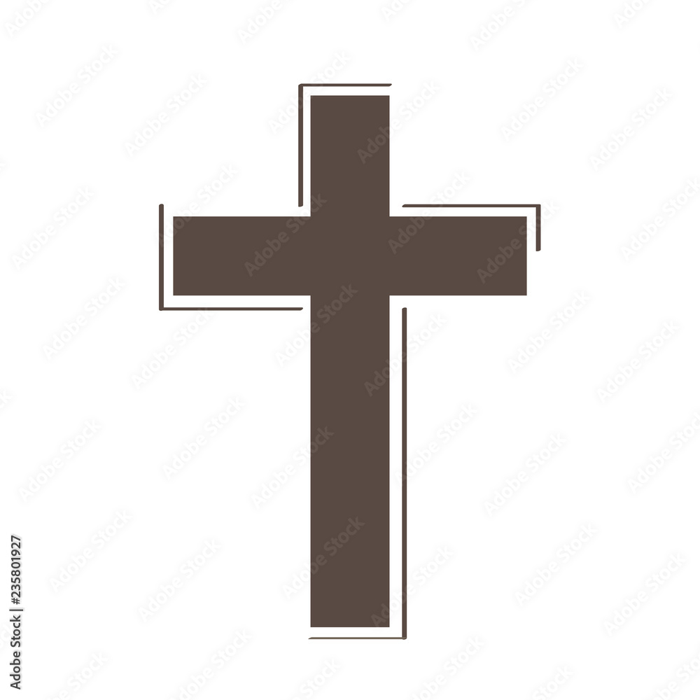 Isolated cross icon with border. Vector illustration design