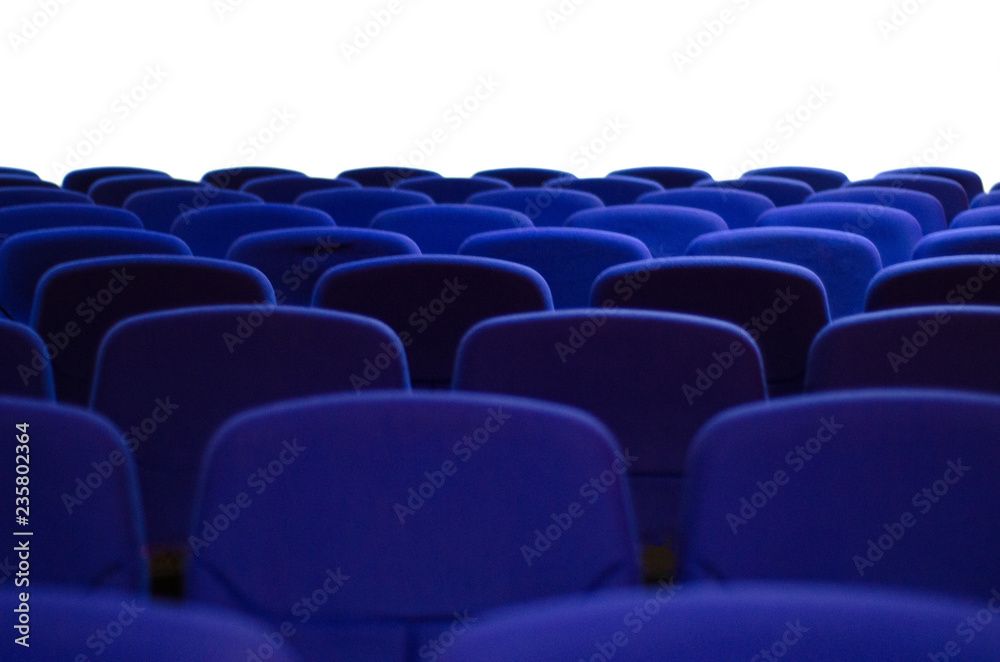 Empty blue seats auditorium Empty blue seats auditorium