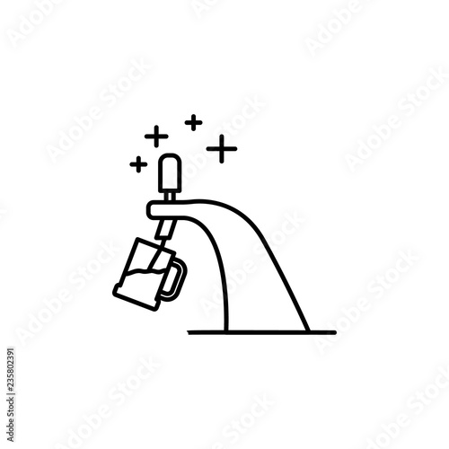 beer machine icon. Element of new year oarty outline icon. Thin line icon for website design and development, app development. Premium icon