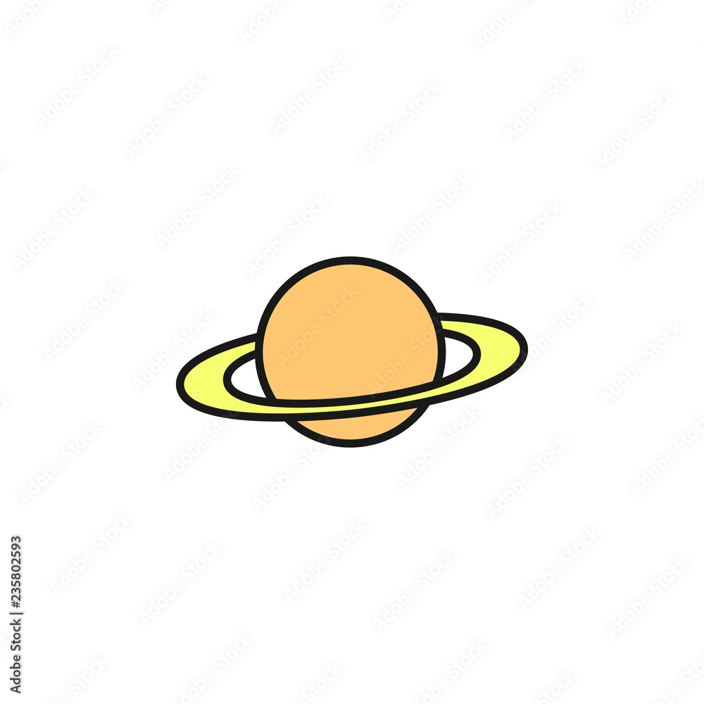 Saturn icon. Element of space outline color icon. Thin line icon for website design and development, app development. Premium icon Saturn icon. Element of space outline color icon. Thin line icon for website design and development, app development. Premium icon