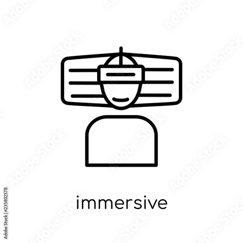 Immersive icon. Trendy modern flat linear vector Immersive icon on white background from thin line Artificial Intelligence, Future Technology collection