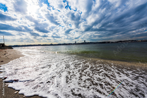 猿島のビーチ　Sarushima island in Tokyo bay photo