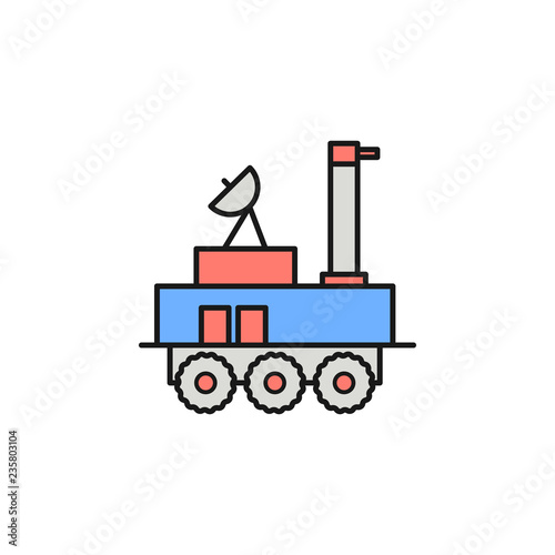 rover icon. Element of space outline color icon. Thin line icon for website design and development, app development. Premium icon