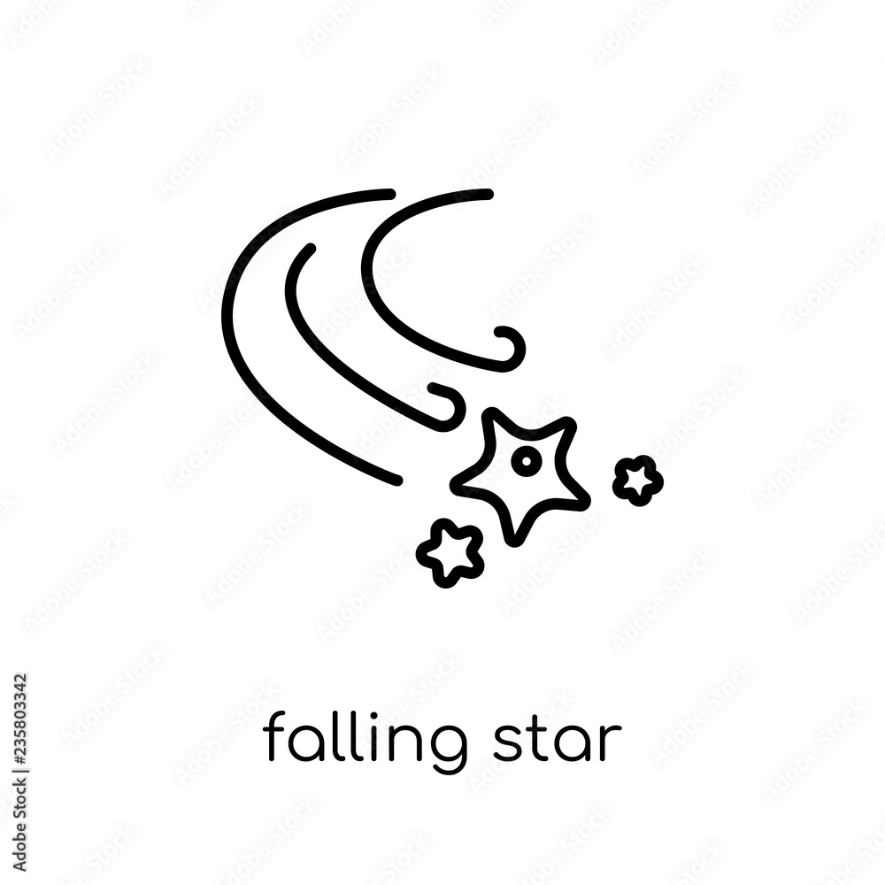 Obraz premium Falling star icon from Astronomy collection.