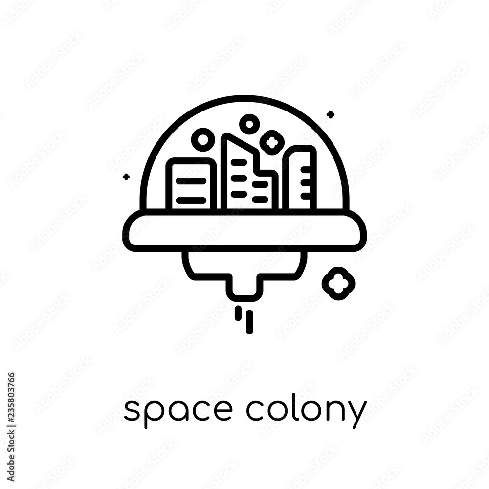 Space colony icon from Astronomy collection. Space colony icon from Astronomy collection.