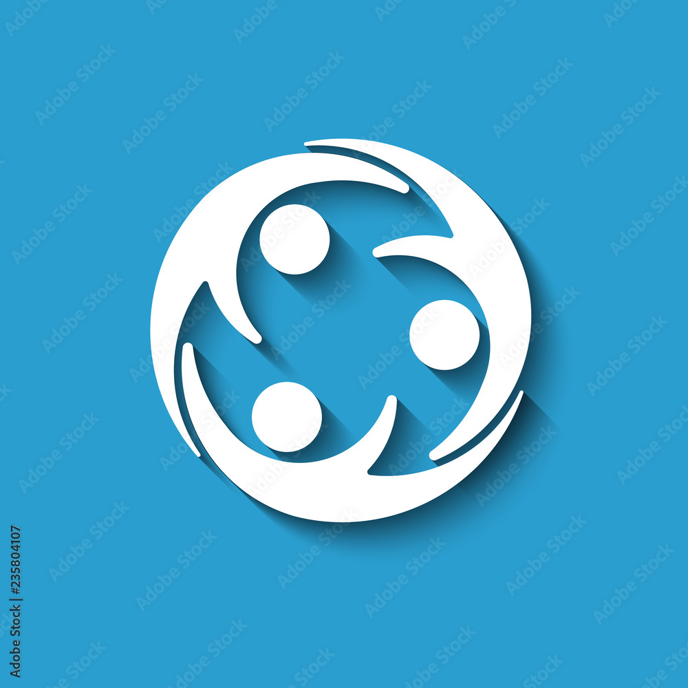 Teamwork People Convention. Vector Logo Design Teamwork People Convention. Vector Logo Design