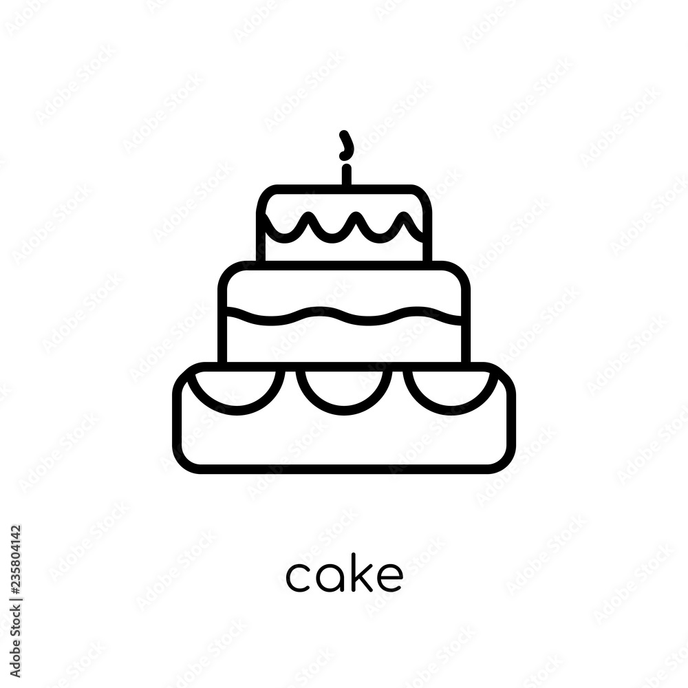 Cake icon from Birthday and Party collection. Cake icon from Birthday and Party collection.