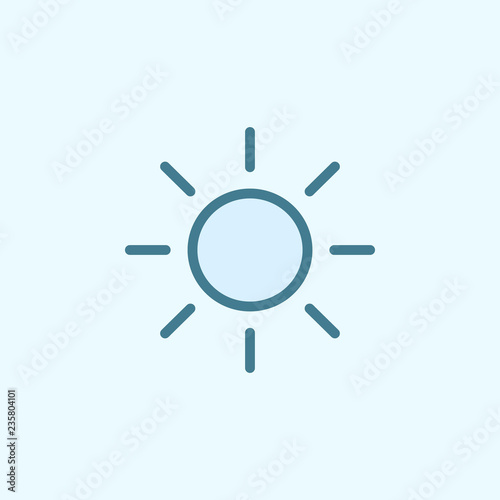 the sun field outline icon. Element of 2 color simple icon. Thin line icon for website design and development  app development. Premium icon