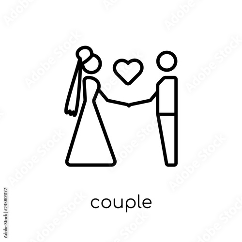 Couple icon from Wedding and love collection.