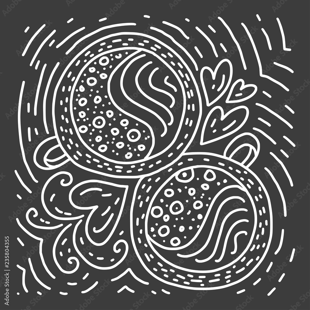Doodle Coffee Cup Vector Illustration. Doodle Coffee Cup Vector Illustration.