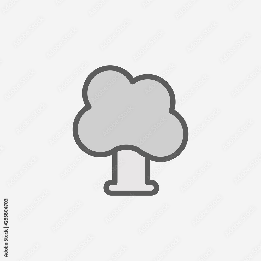 tree field outline icon. Element of 2 color simple icon. Thin line icon for website design and development, app development. Premium icon tree field outline icon. Element of 2 color simple icon. Thin line icon for website design and development, app development. Premium icon