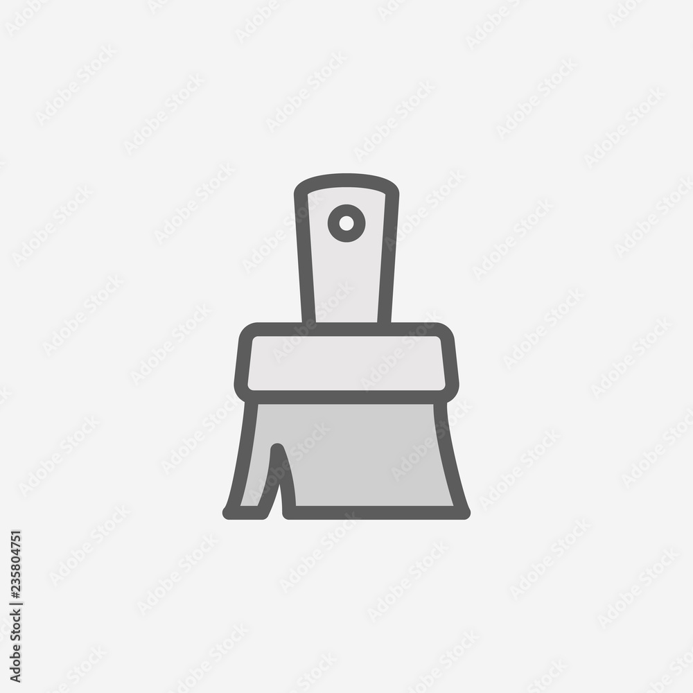 brush for painting field outline icon. Element of 2 color simple icon. Thin line icon for website design and development, app development. Premium icon brush for painting field outline icon. Element of 2 color simple icon. Thin line icon for website design and development, app development. Premium icon
