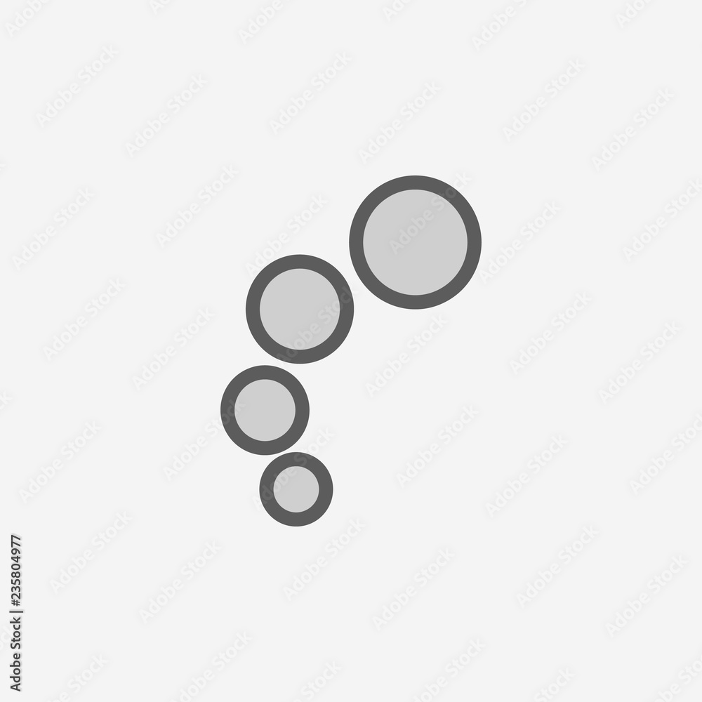 bubbles field outline icon. Element of 2 color simple icon. Thin line icon for website design and development, app development. Premium icon - obrazy, fototapety, plakaty 