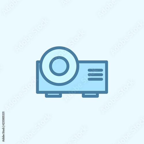 projector field outline icon. Element of 2 color simple icon. Thin line icon for website design and development, app development. Premium icon