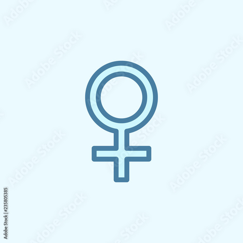 sign of a woman field outline icon. Element of 2 color simple icon. Thin line icon for website design and development, app development. Premium icon
