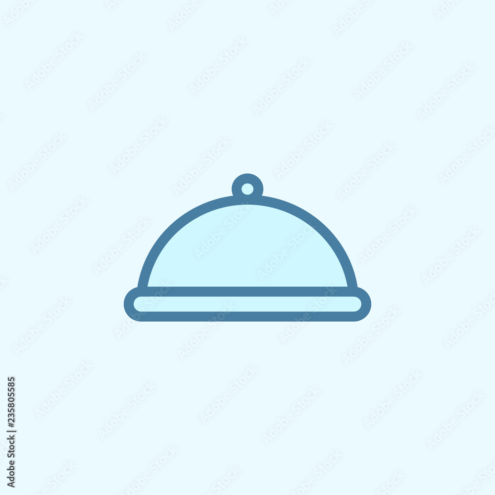tray in the hotel field outline icon. Element of 2 color simple icon. Thin line icon for website design and development, app development. Premium icon tray in the hotel field outline icon. Element of 2 color simple icon. Thin line icon for website design and development, app development. Premium icon