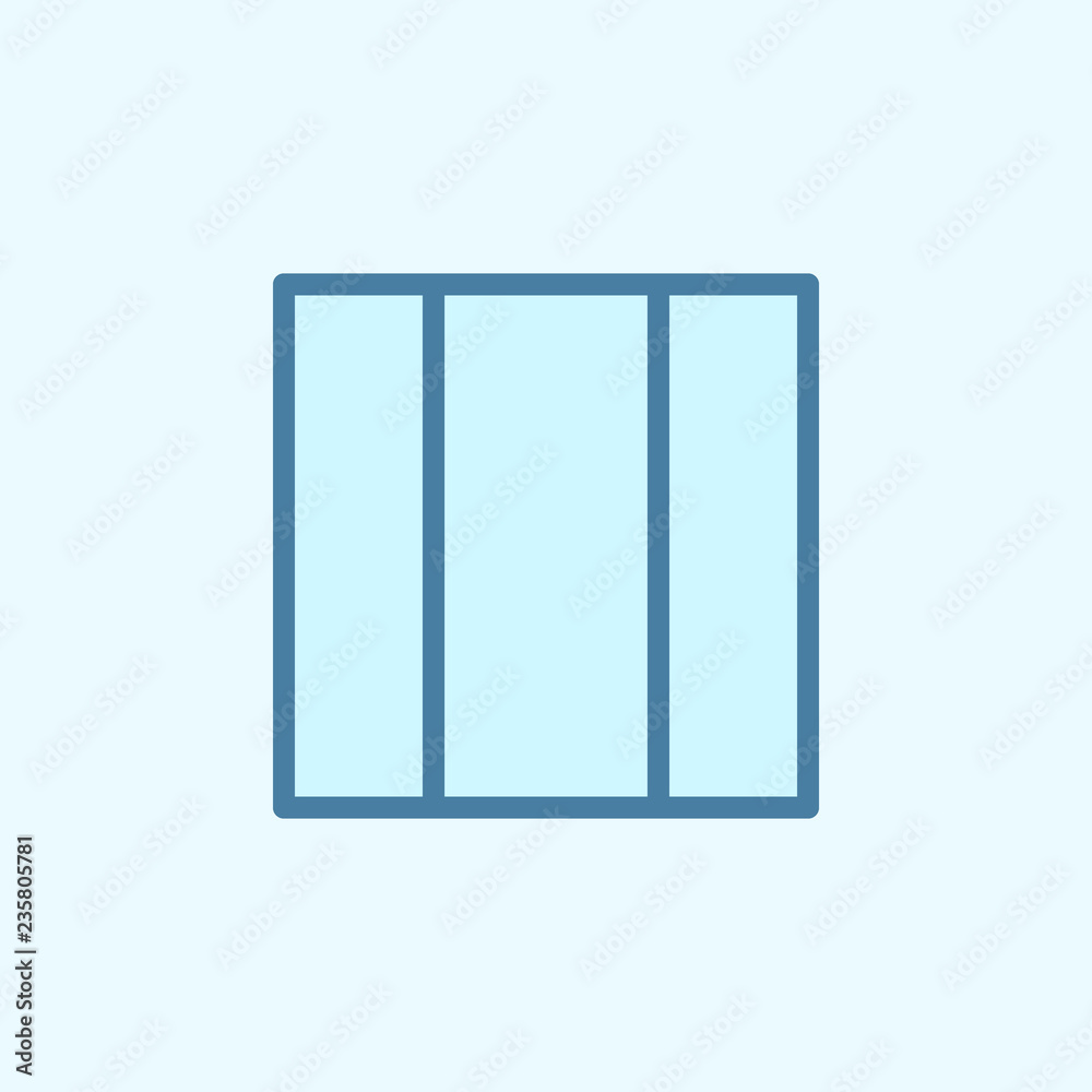 three folding window field outline icon. Element of 2 color simple icon. Thin line icon for website design and development, app development. Premium icon three folding window field outline icon. Element of 2 color simple icon. Thin line icon for website design and development, app development. Premium icon