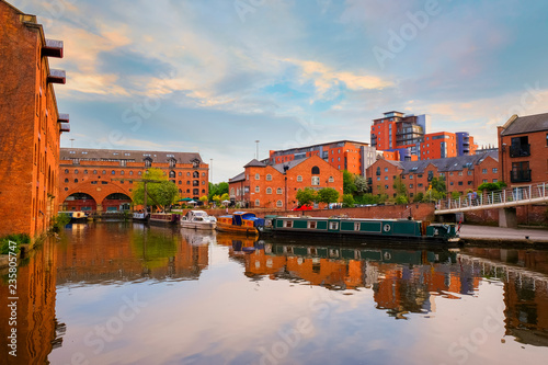 Canvastavla Castlefield, inner city conservation area in Manchester, UK