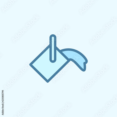paint bucket field outline icon. Element of 2 color simple icon. Thin line icon for website design and development, app development. Premium icon