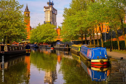 Foto Castlefield, inner city conservation area in Manchester, UK