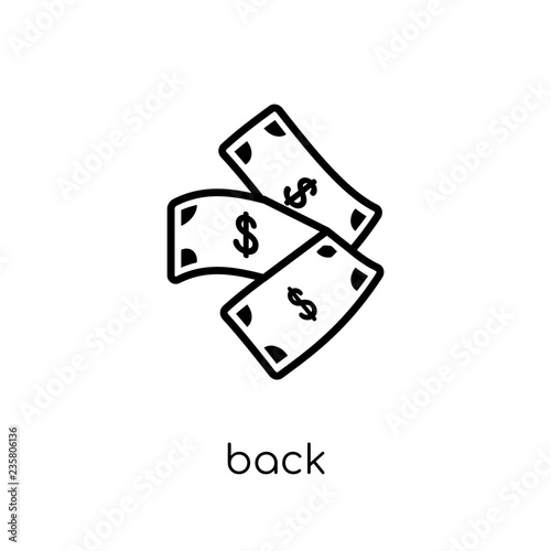 Greenback icon. Trendy modern flat linear vector Greenback icon on white background from thin line Business collection